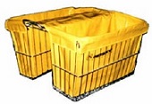 Liner fits Rear Large Double Basket with integrated carrier 18" X 7" X 12" (18-190) Color Yellow