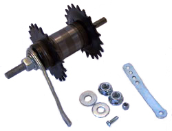Double Sprocket Hub 1 Spd Coaster Brake