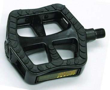 Pedals, 1/2" spindle, Black Alloy Block with Rubber Grip