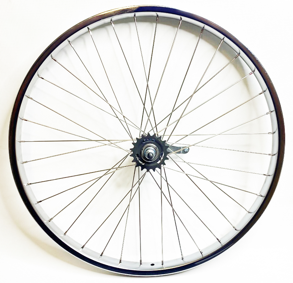 NEW 26X1.75 STEEL FRONT COASTER OR FREEWHEEL 36 SPOKE 12G 3/8 AXLE IN CHROME 