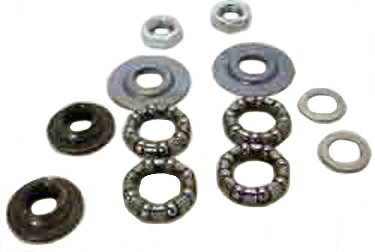 Axle Parts Set, Bearings & parts for Worksman Front Load Tricycles Steering & Front Wheels