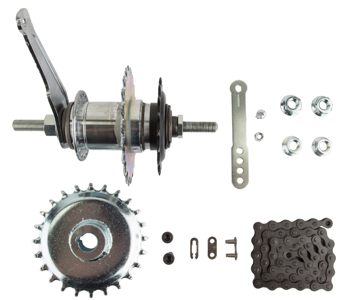 Double Sprocket Hub 1 Spd Coaster Kit for Atlas Tricycles