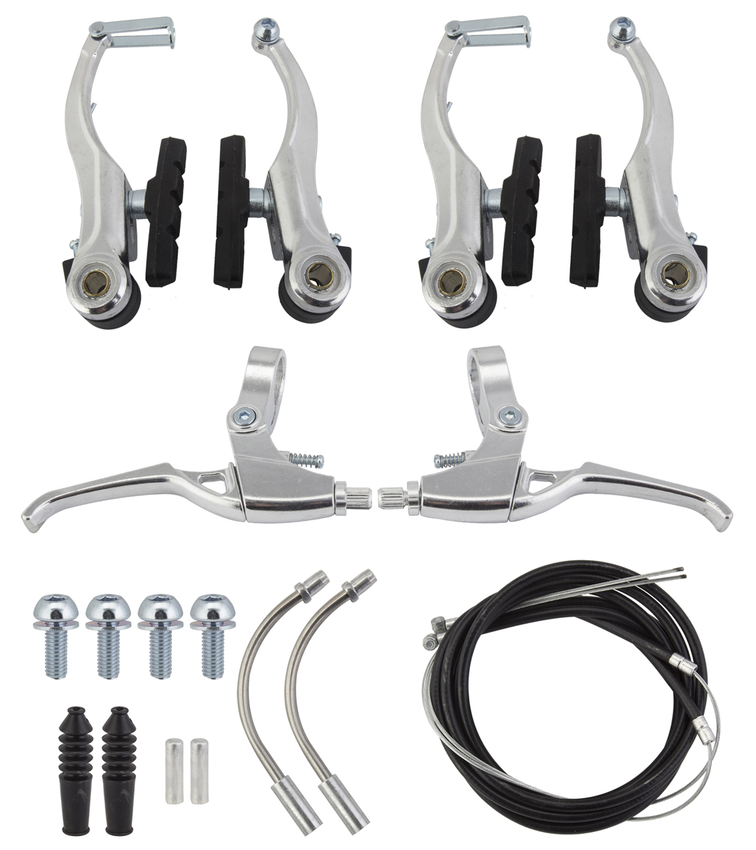 Brake Set Alloy V-Brake front & rear calipers with levers