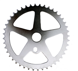 Sprocket, 44T Steel Chrome 1/2 X 3/16 for Worksman INB/G, M2600 & LGB