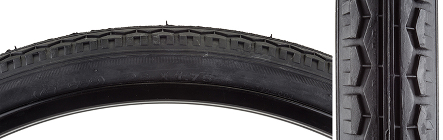 Tire 26 X 1.75 Black wall Black Classic Street Tread