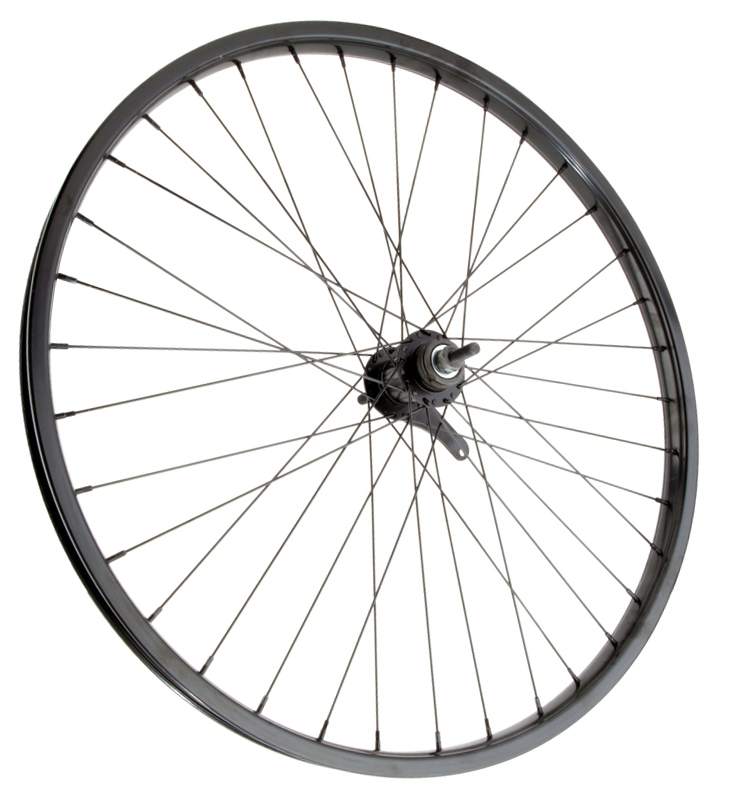 Wheel Rear 26 X 1.75 Coaster Brake, Black steel w/ 36-spokes