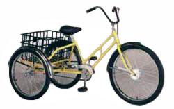 Tricycle Worksman Adaptable (ADBB) Industrial Tricycle with rear steel Basket - Coaster Brake 